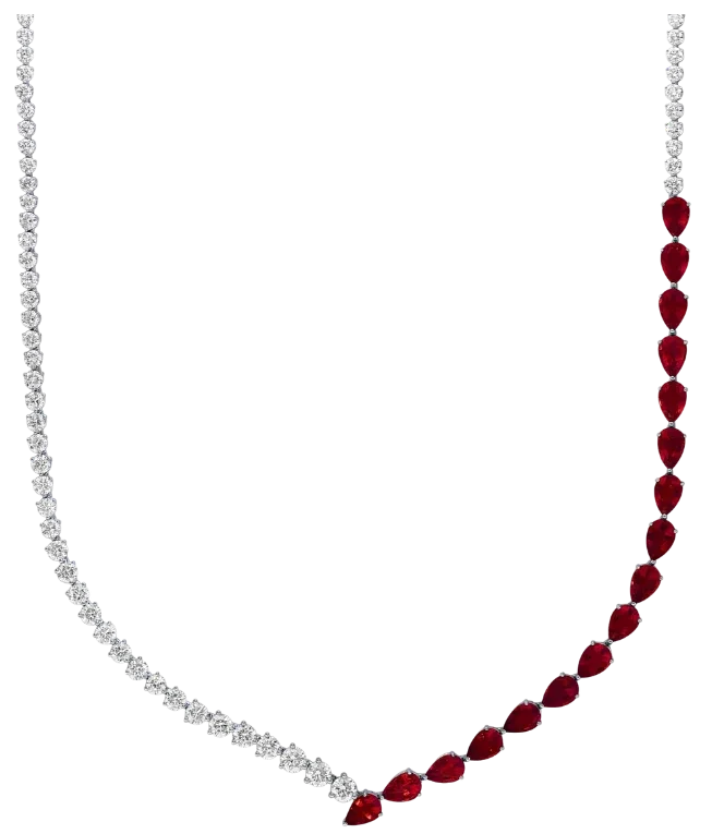 Velours de la Reine, Ruby & Diamonds Necklace