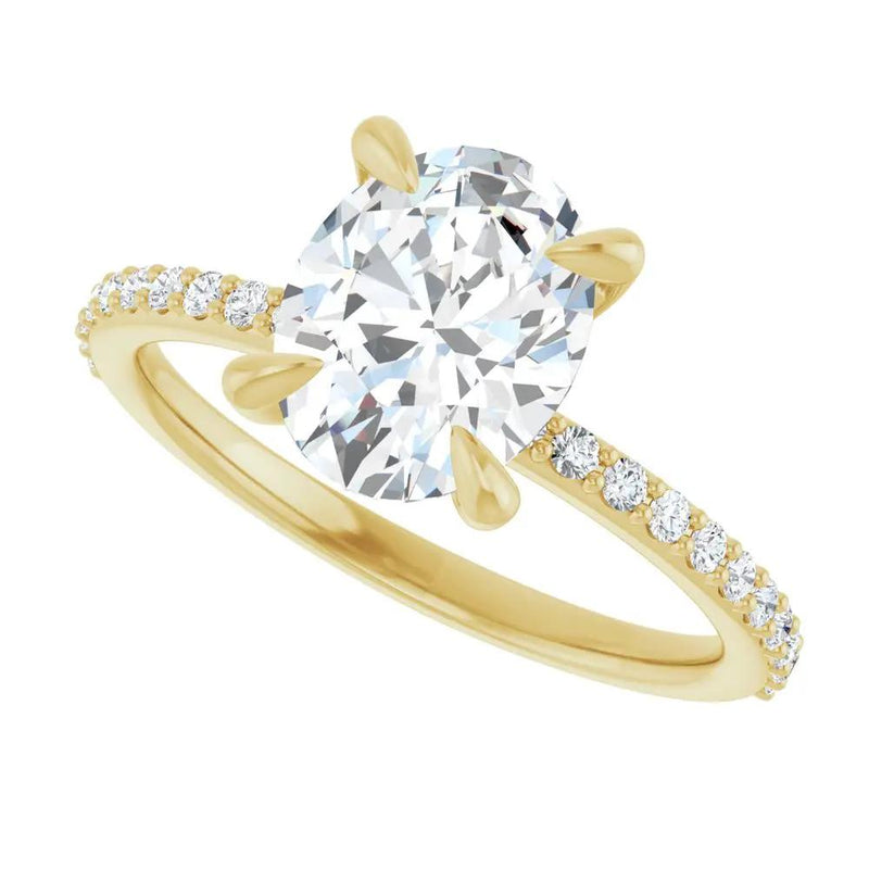 Éclat de Versailles, 14K Gold Oval Lab Grown Diamond Engagement Ring