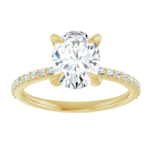 Éclat de Versailles, 14K Gold Oval Lab Grown Diamond Engagement Ring