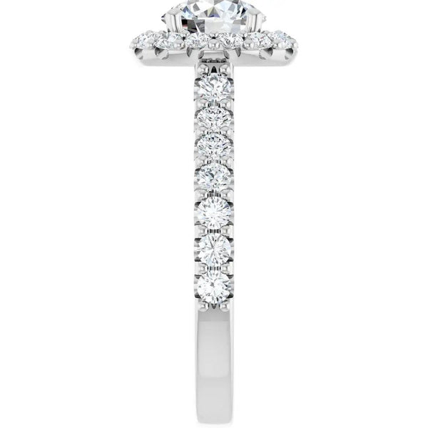 Les Ombrages, 14K Gold Lab-Grown Diamond Halo Engagement Ring