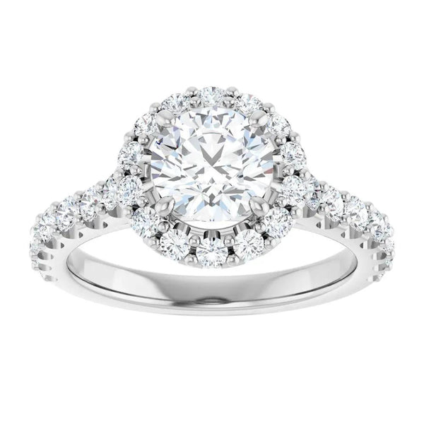 Les Ombrages, 14K Gold Lab-Grown Diamond Halo Engagement Ring