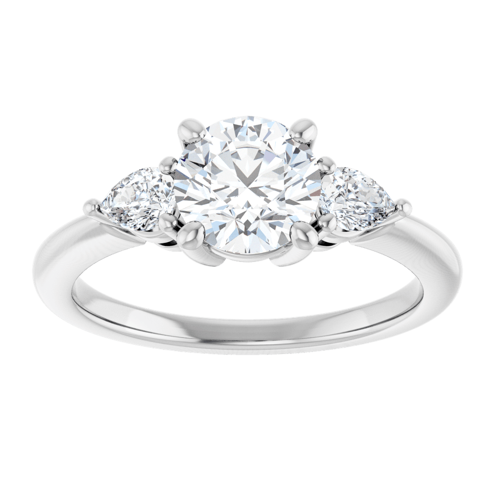 Three-Stone Engagement Ring - Round Cut