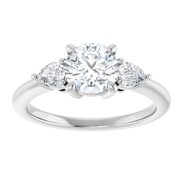 Three-Stone Engagement Ring - Round Cut