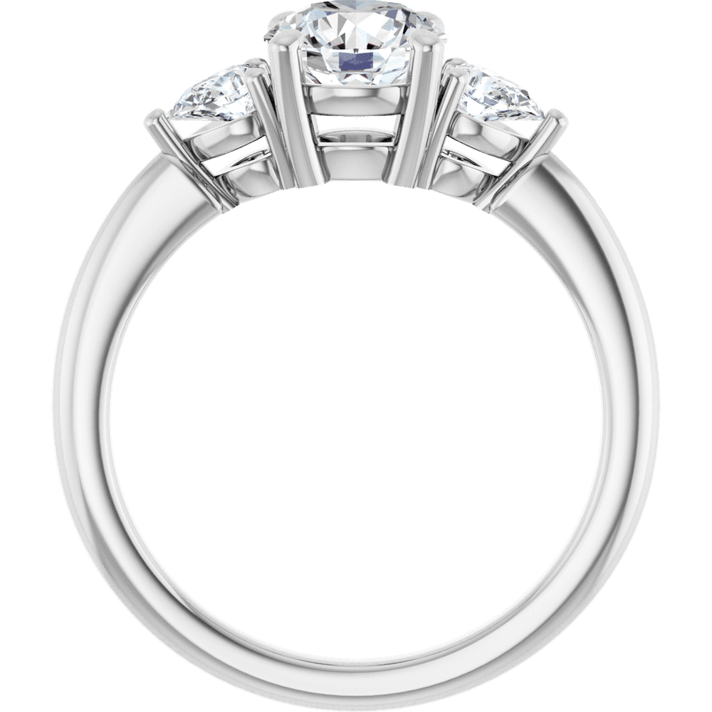 Three-Stone Engagement Ring - Round Cut
