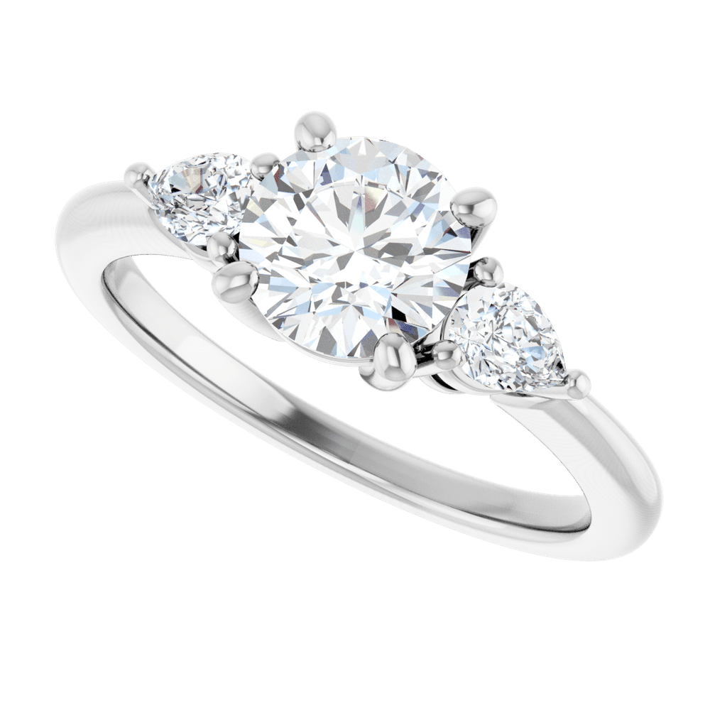 Three-Stone Engagement Ring - Round Cut