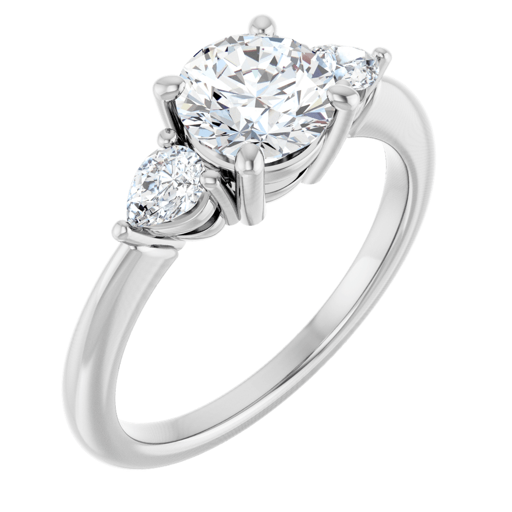 Three-Stone Engagement Ring - Round Cut