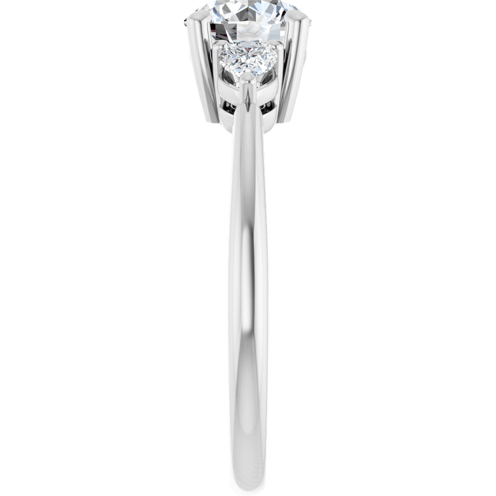 Three-Stone Engagement Ring - Round Cut