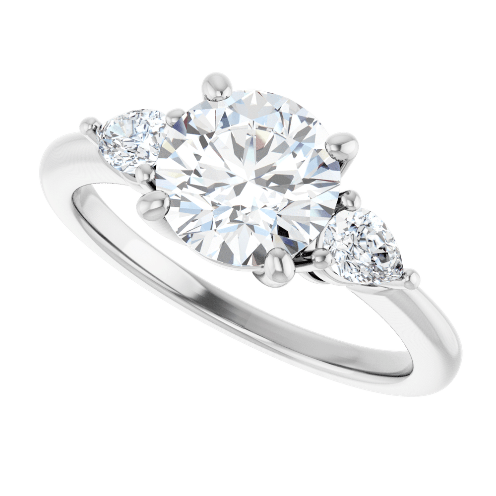 Three-Stone Engagement Ring - Round Cut
