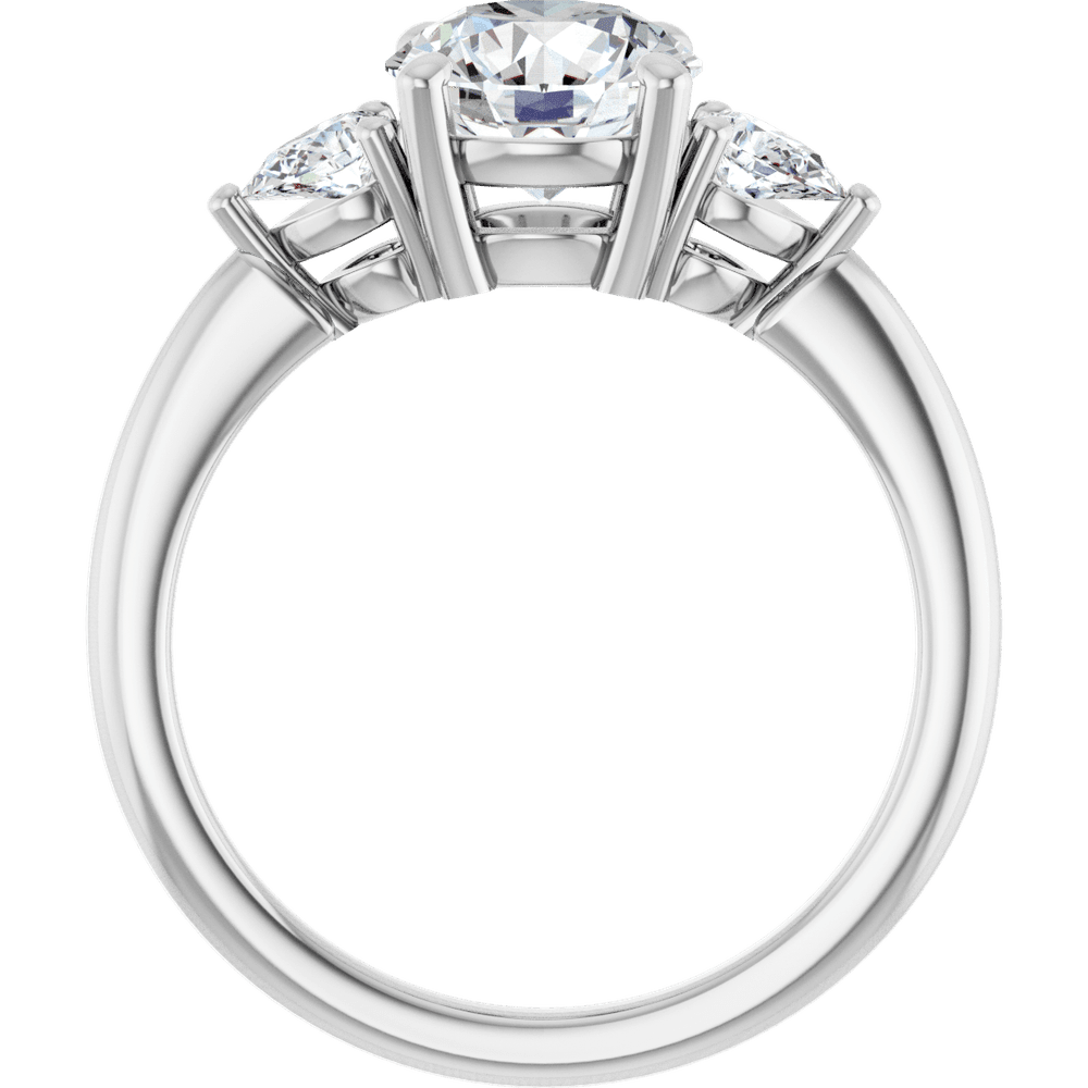 Three-Stone Engagement Ring - Round Cut