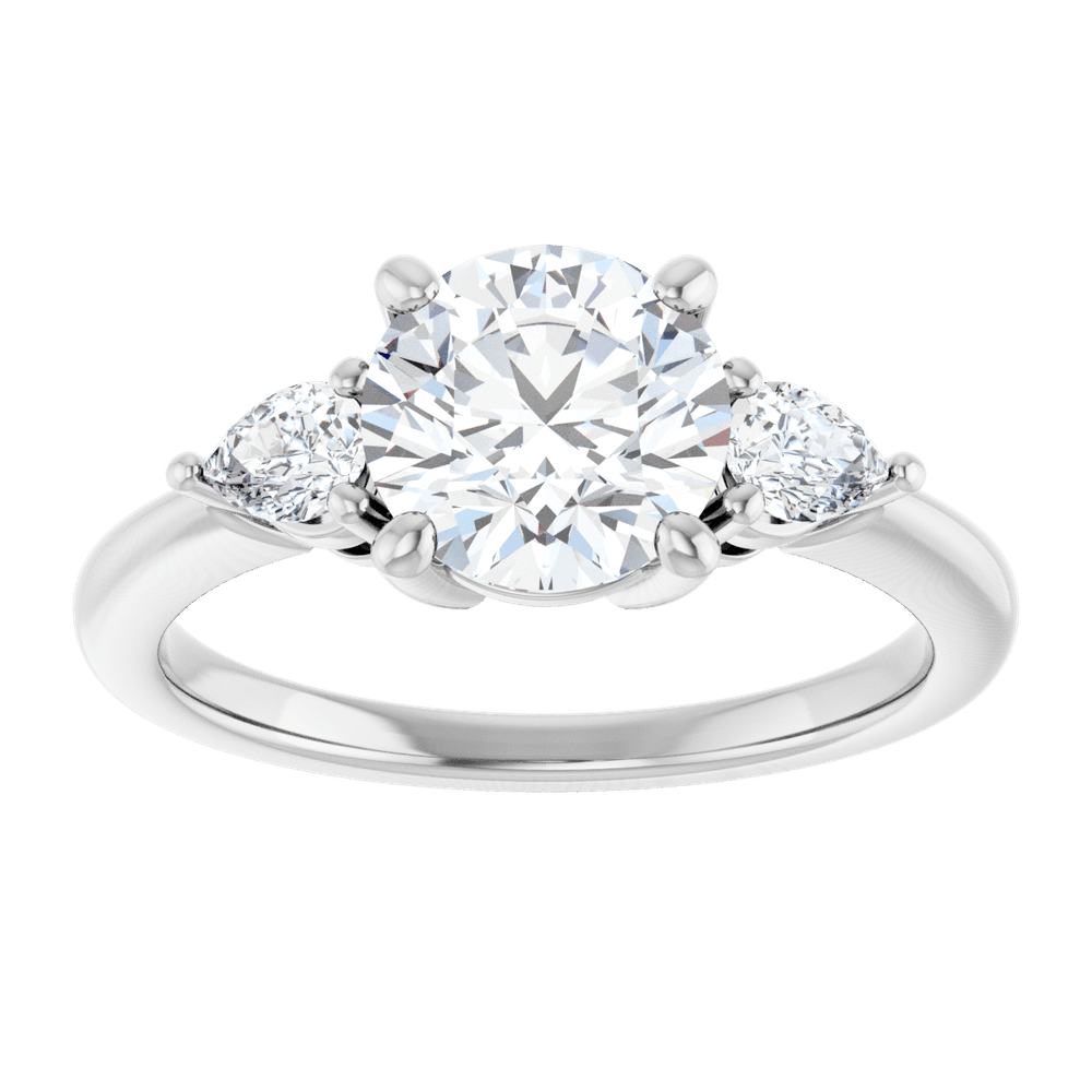 Three-Stone Engagement Ring - Round Cut
