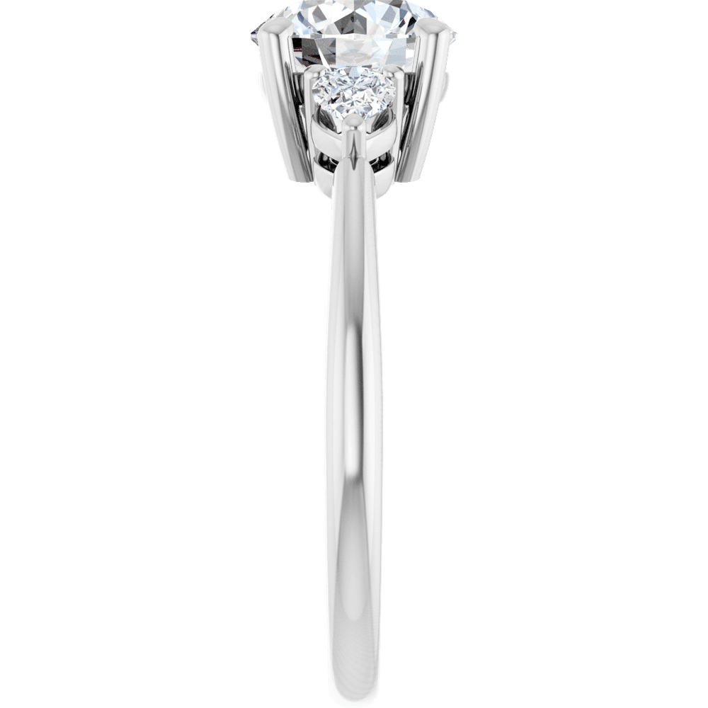 Three-Stone Engagement Ring - Round Cut