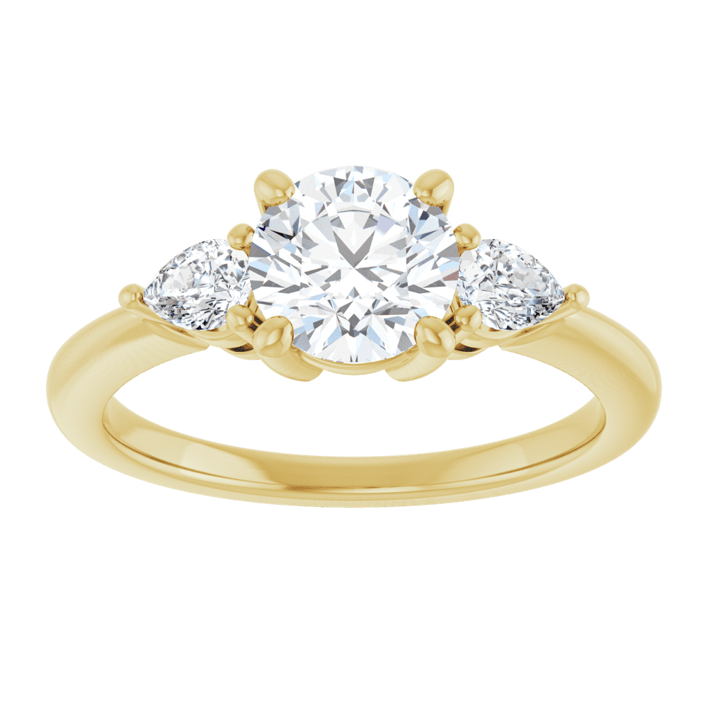 Three-Stone Engagement Ring - Round Cut
