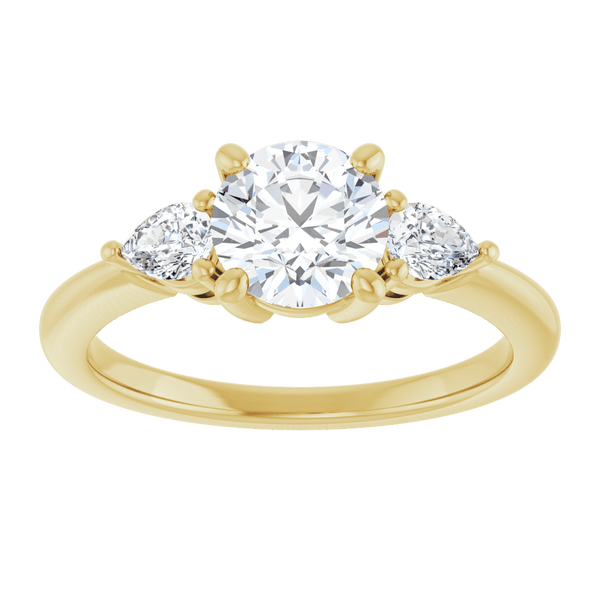 Three-Stone Engagement Ring - Round Cut