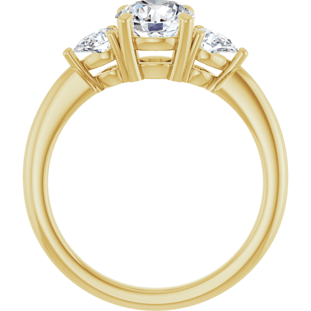 Three-Stone Engagement Ring - Round Cut