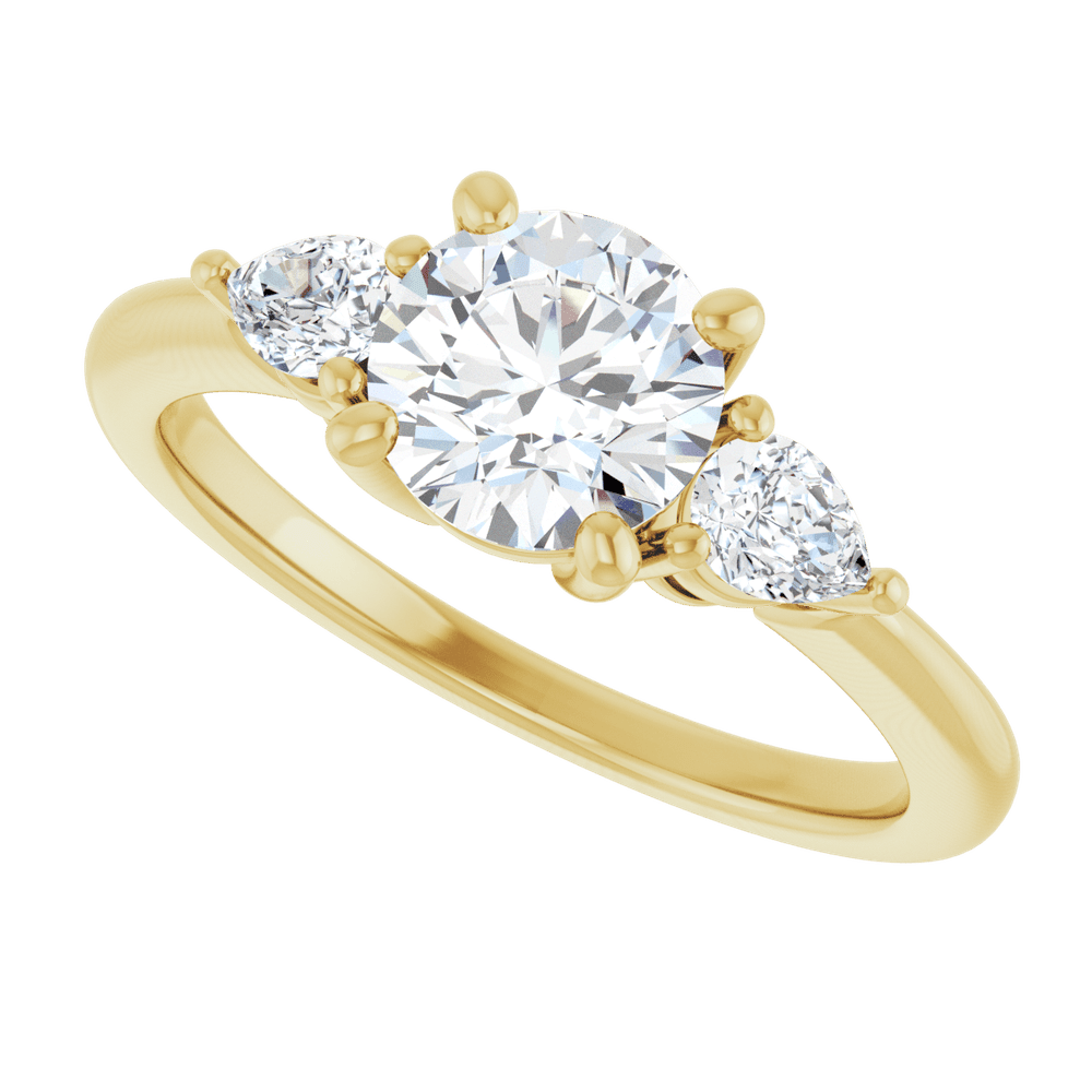 Three-Stone Engagement Ring - Round Cut