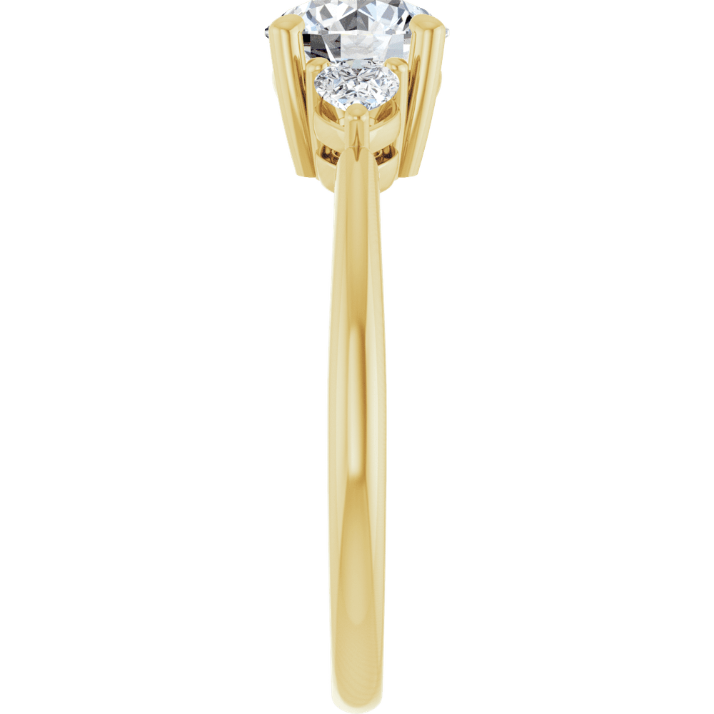Three-Stone Engagement Ring - Round Cut