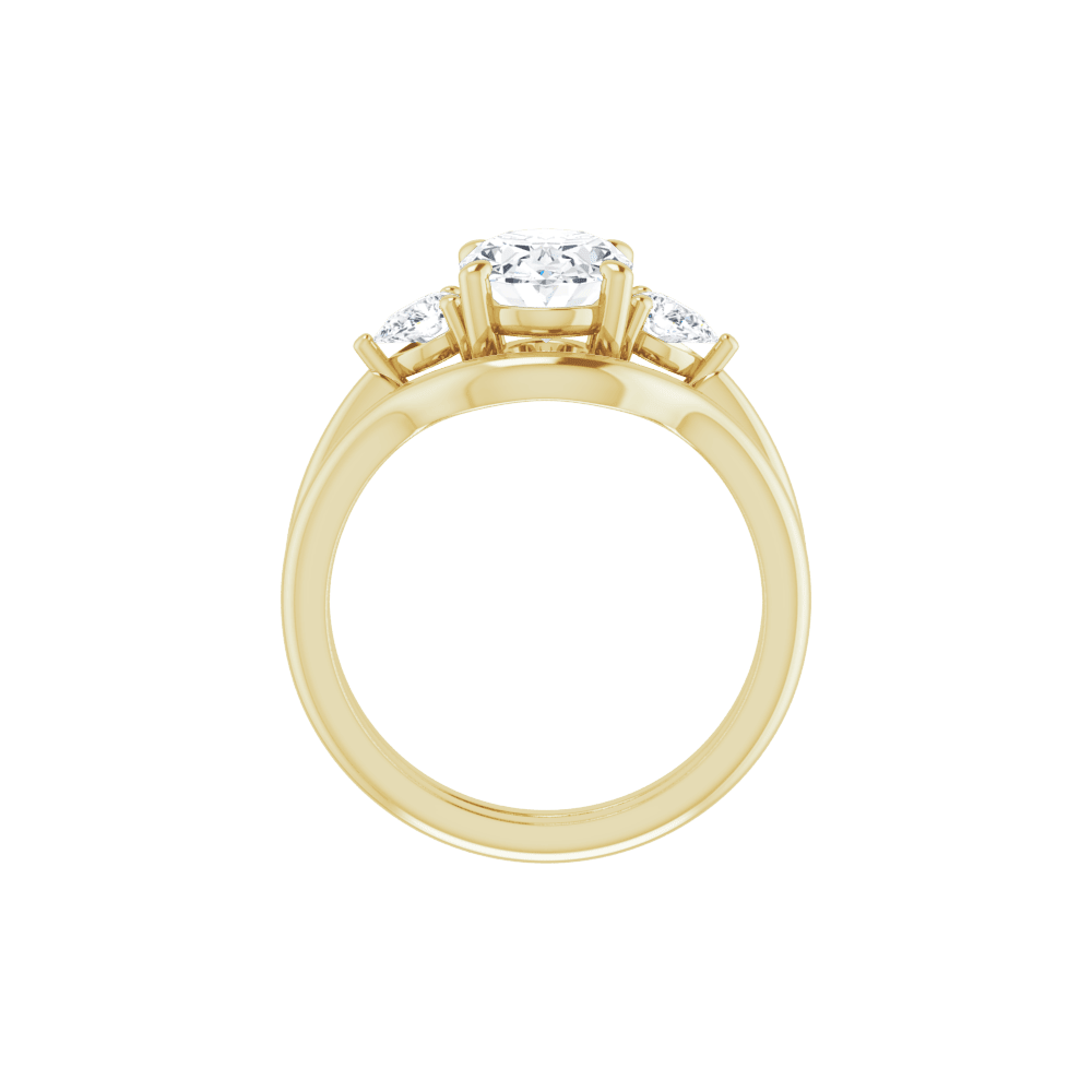 Three-Stone Engagement Ring - Oval Cut