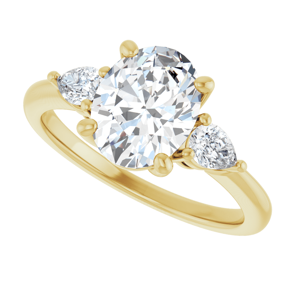 Three-Stone Engagement Ring - Oval Cut