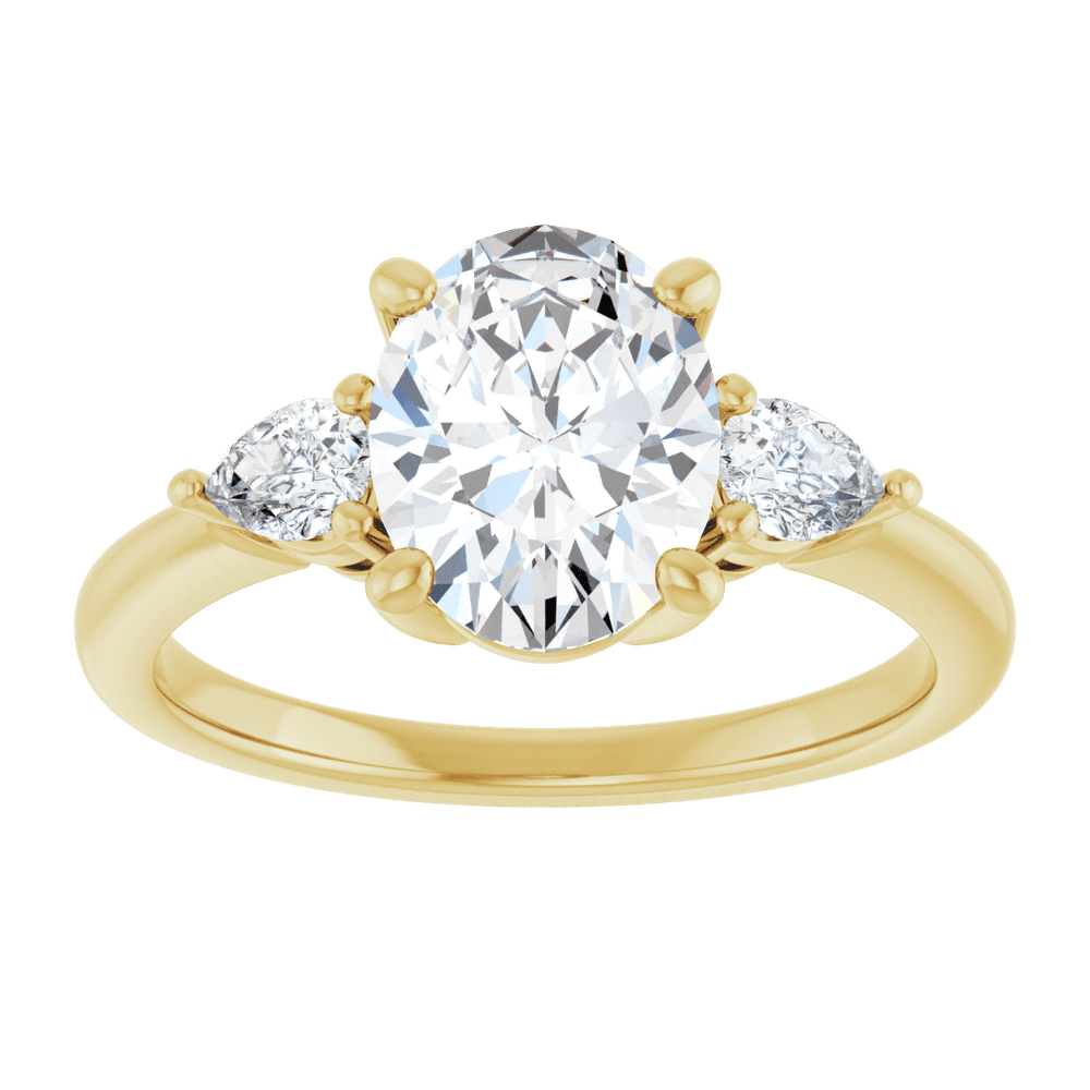 Three-Stone Engagement Ring - Oval Cut