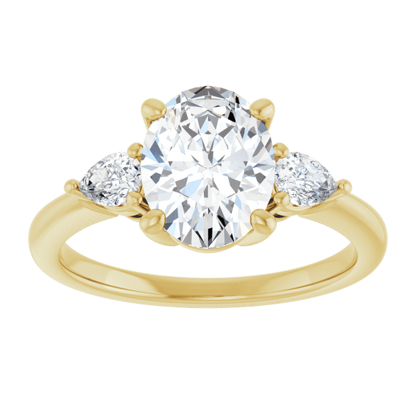 Three-Stone Engagement Ring - Oval Cut