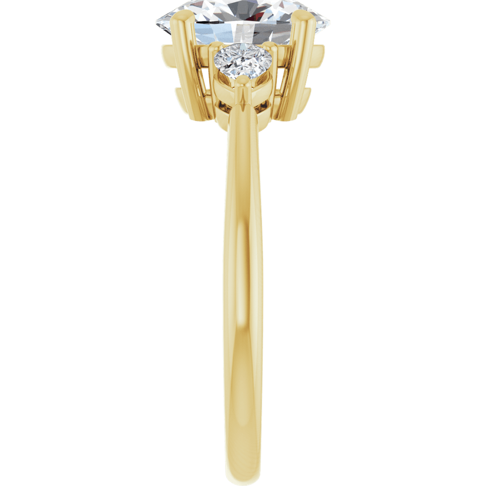Three-Stone Engagement Ring - Oval Cut