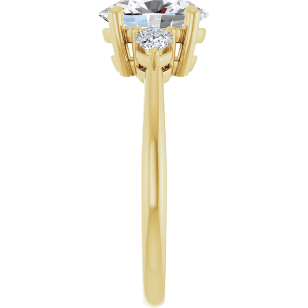 Three-Stone Engagement Ring - Oval Cut