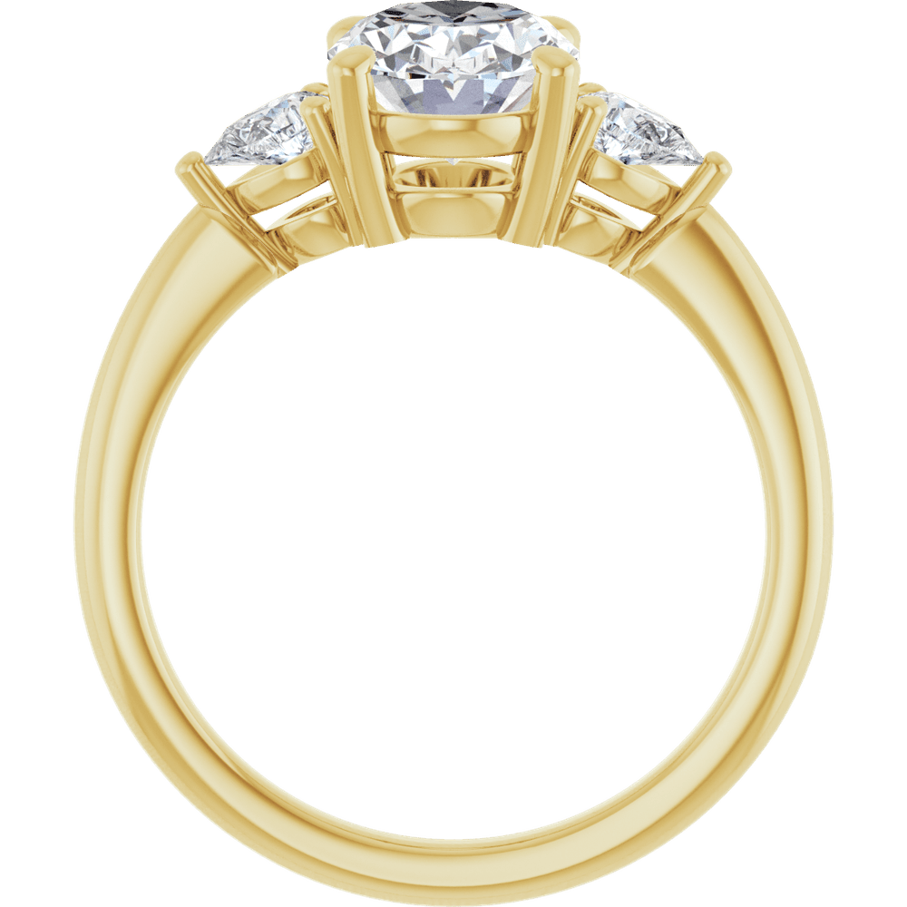 Three-Stone Engagement Ring - Oval Cut