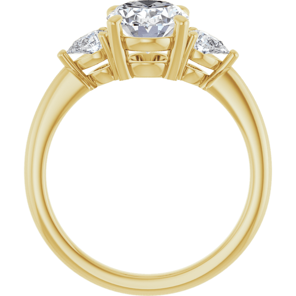 Three-Stone Engagement Ring - Oval Cut