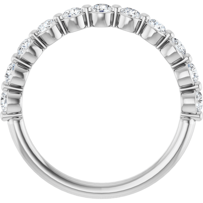 Elegant white gold eternity band featuring round-cut lab-grown diamonds.