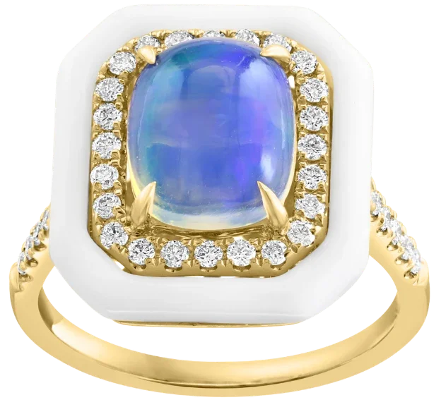 Ciel de Provence, Opal & Diamonds Ring
