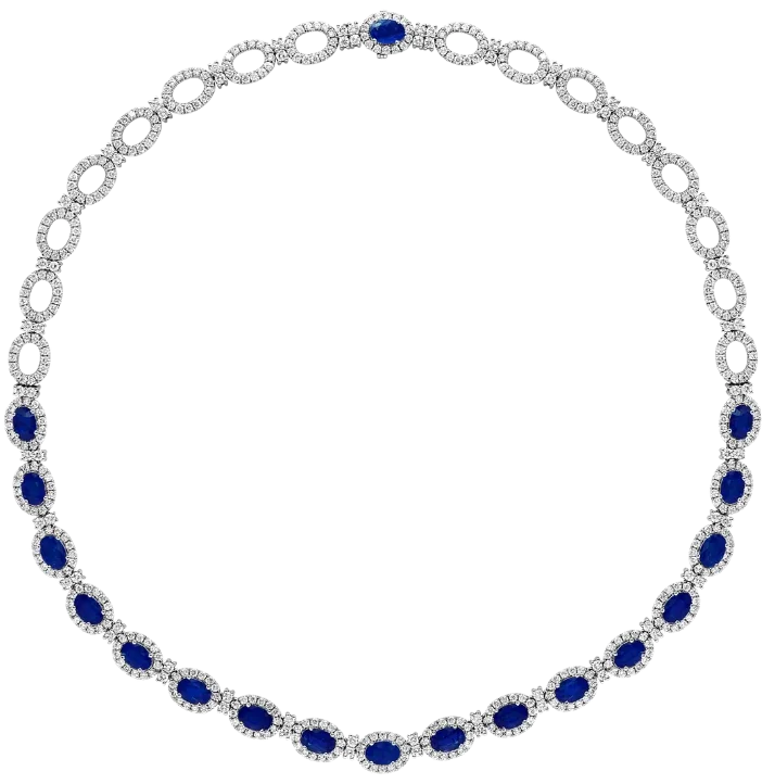 Source de Cluny, Sapphire & Diamonds Necklace