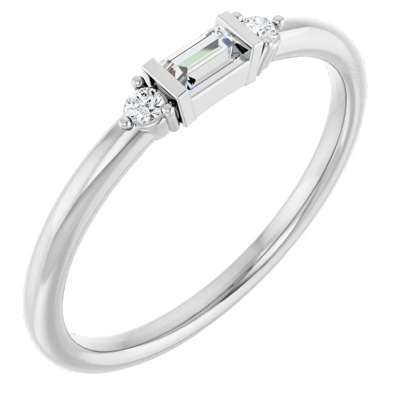 Éclat de Versailles, Diamond Baguette Stackable Ring