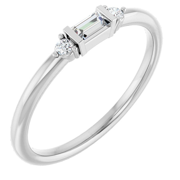 Éclat de Versailles, Diamond Baguette Stackable Ring