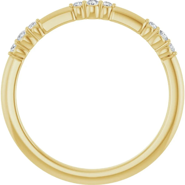 Rosée De La Seine, Yellow Gold Diamond Stackable Ring