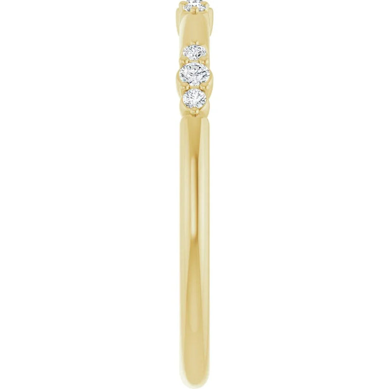 Rosée De La Seine, Yellow Gold Diamond Stackable Ring