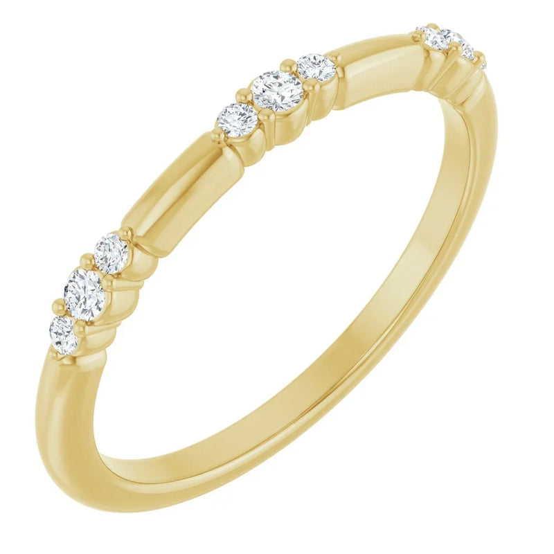 Rosée De La Seine, Yellow Gold Diamond Stackable Ring