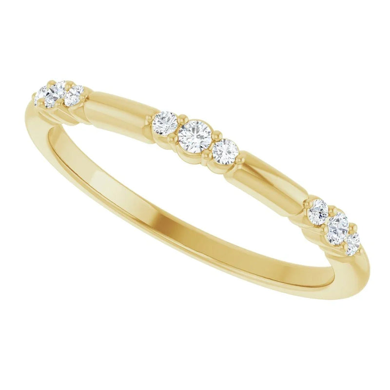 Rosée De La Seine, Yellow Gold Diamond Stackable Ring