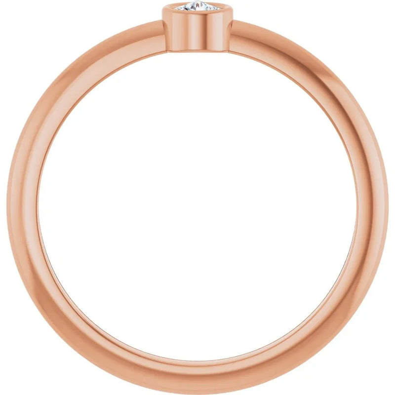 L'Étincelle de Biarritz, Diamond Bezel Stackable Ring