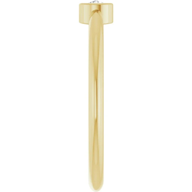 L'Étincelle de Biarritz, Diamond Bezel Stackable Ring