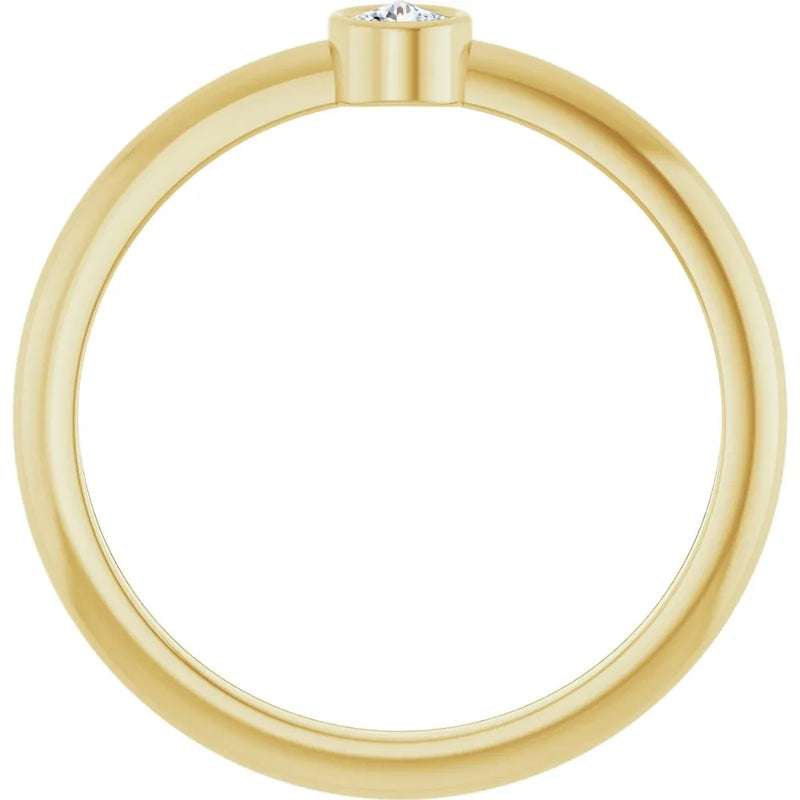 L'Étincelle de Biarritz, Diamond Bezel Stackable Ring
