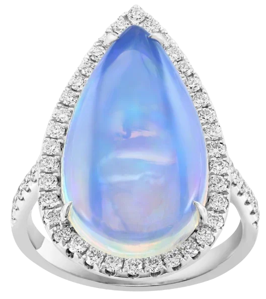 Fontaine de Concorde, Opal & Diamonds Ring