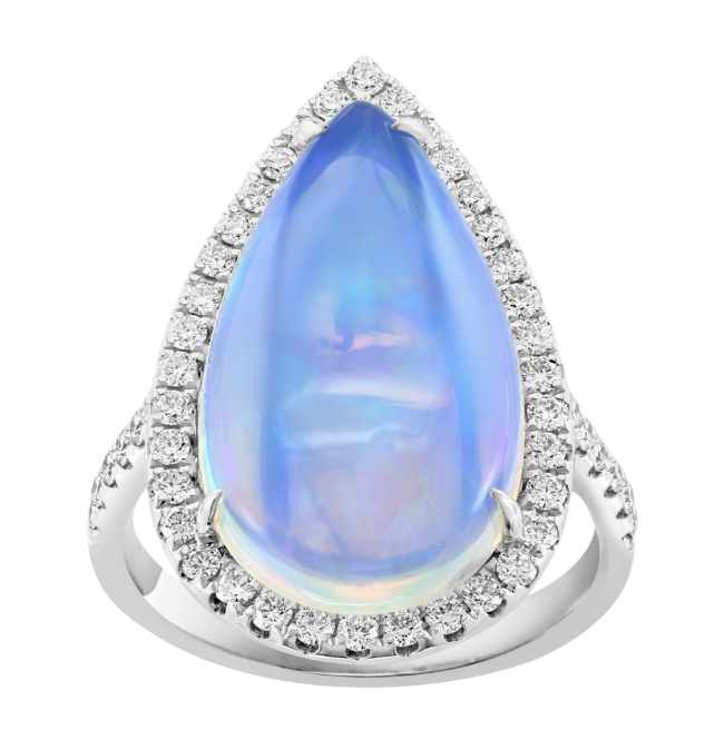 Fontaine de Concorde, Opal & Diamonds Ring