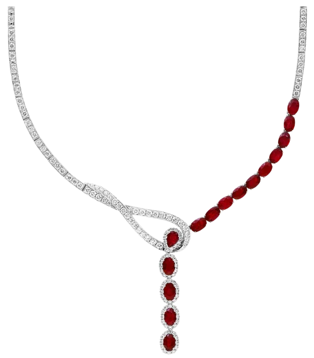 Nuit de Passion, Ruby & Diamonds Necklace