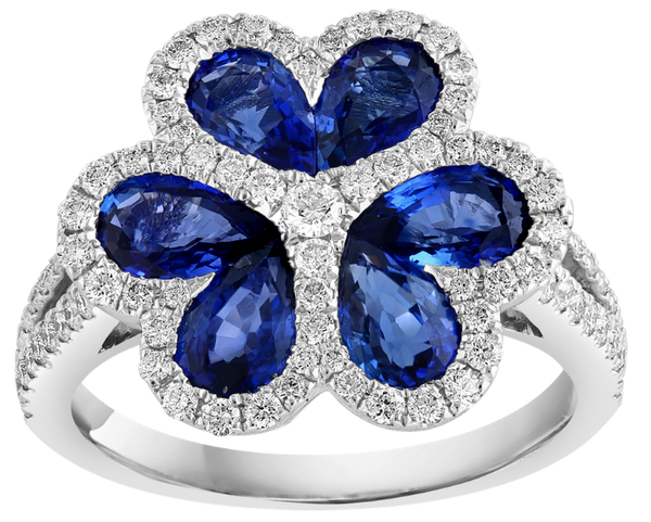Le Trèfle, Sapphire & Diamonds Ring