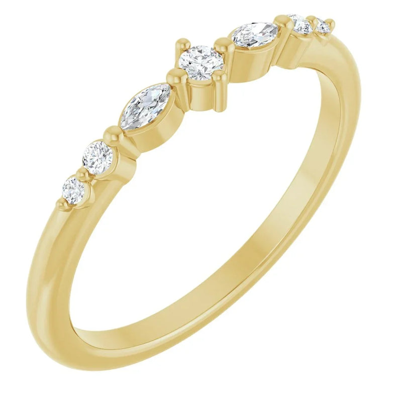 Éclat de Montmartre, Diamond Marquise Stackable Ring