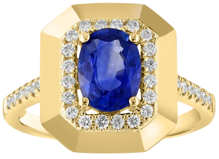 Royal Français Bleuté, Sapphire & Diamonds Ring