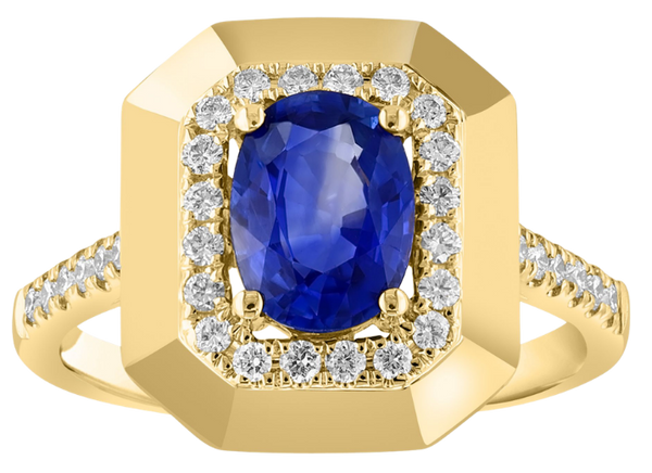 Royal Français Bleuté, Sapphire & Diamonds Ring