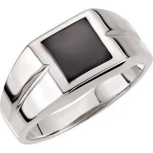 Velours Noir de Saint-Germain, Black Onyx Signet Ring