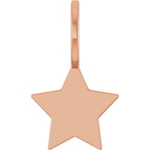 Rose gold star-shaped pendant for a necklace