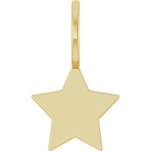 Gold star-shaped pendant for a necklace